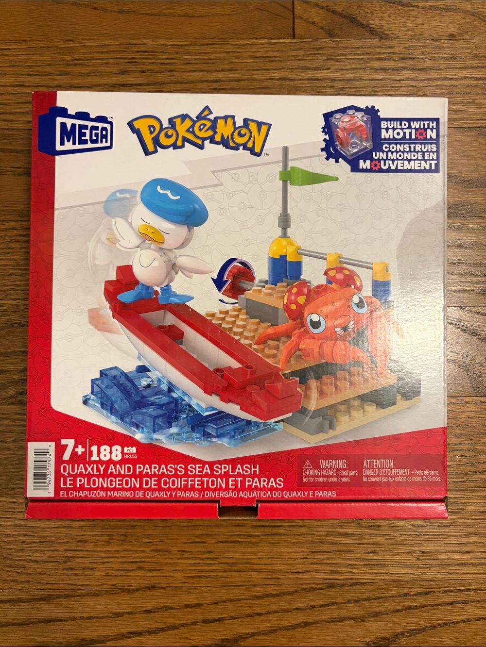 Mega Pokémon Sea Splash Building Set with Quaxly & Paras
